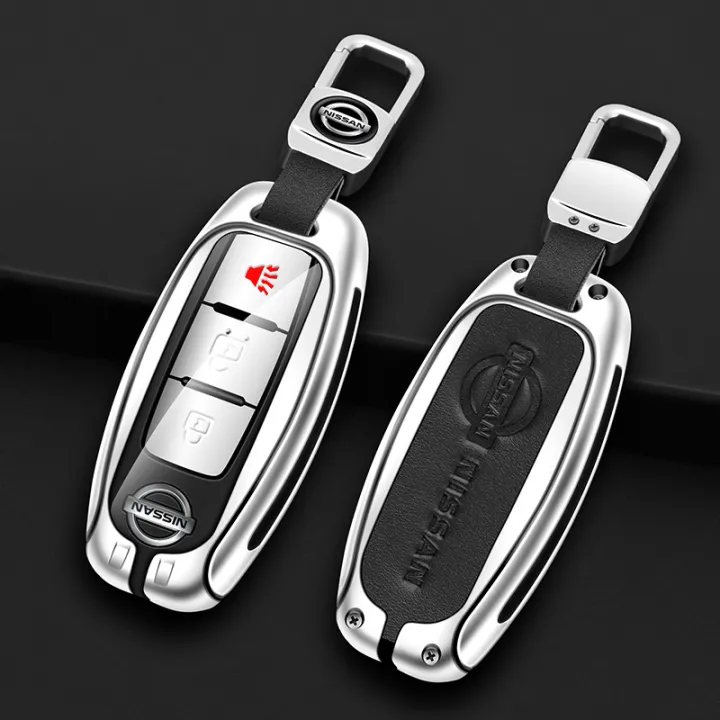 Zinc Alloy Leather Smart Keyless Car Key Fob Case Cover Remote Holder