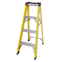 พร้อมส่ง! บันไดกันไฟ LITE FG303 4 ขั้น สีดำ-เหลือง INSULATED LADDER LITE FG303 4-STERP BLACK-YELLOW โปรโมชัน บันได ราคาถูก