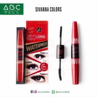 SIVANNA SUPER MODEL 5X LONG DEEP BLACK 2 STEP MASCARA (HF893) : ซิวานน่า มาสคาร่า 2 หัว x 1 ชิ้น abcmall