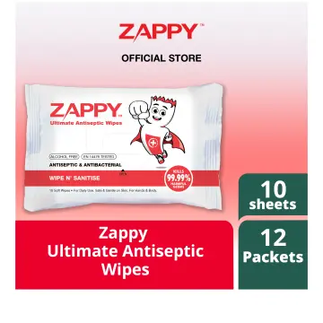 Zappy Ultimate Antiseptic Wipes 50 Sheets X 6 Packets