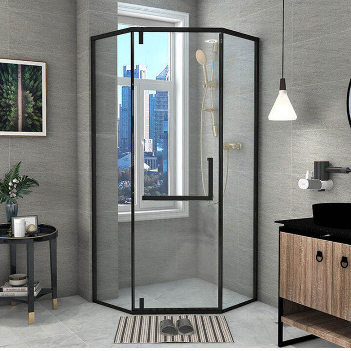 Diamond shower room glass partition bathroom wet and dry separation