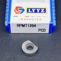 RPMT1204 / RPMW1003 PCD CBN cnc เม็ดมีดกัดกลมใบมีดเครื่องมือตัดสําหรับอลูมิเนียม / เหล็ก