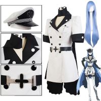 Akame Ga KILL! Esdese Esdeath Anime Cosplay Costume Dress Esdese Uniform Suit Wigs Sets Esdeath Cosplay Wig Halloween Clothes