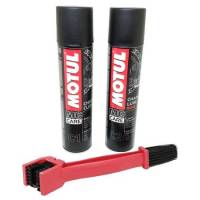 MOTUL SET C1(ล้างโซ่) + C2(หล่อลื่น) 400ml. แถมแปรง(คละสี)