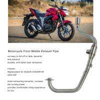 รถจักรยานยนต์ด้านหน้ากลางท่อไอเสียท่อ Muffler Link ท่อชุดสำหรับ SUZUKI GIXXER155 GSX150F