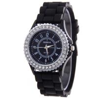 Hot Sales Geneva Brand Silicone Women Watch Ladies Fashion Dress Quartz Wristwatch Female Watch Women Diamond Watch2022