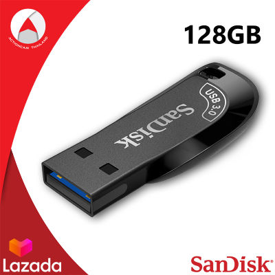 SanDisk Ultra Shift USB 3.0 Flash Drive 128GB (SDCZ410-128G-G46) Black compact design แฟลซไดร์ฟ แฟลตได ประกัน Synnex 5ปี