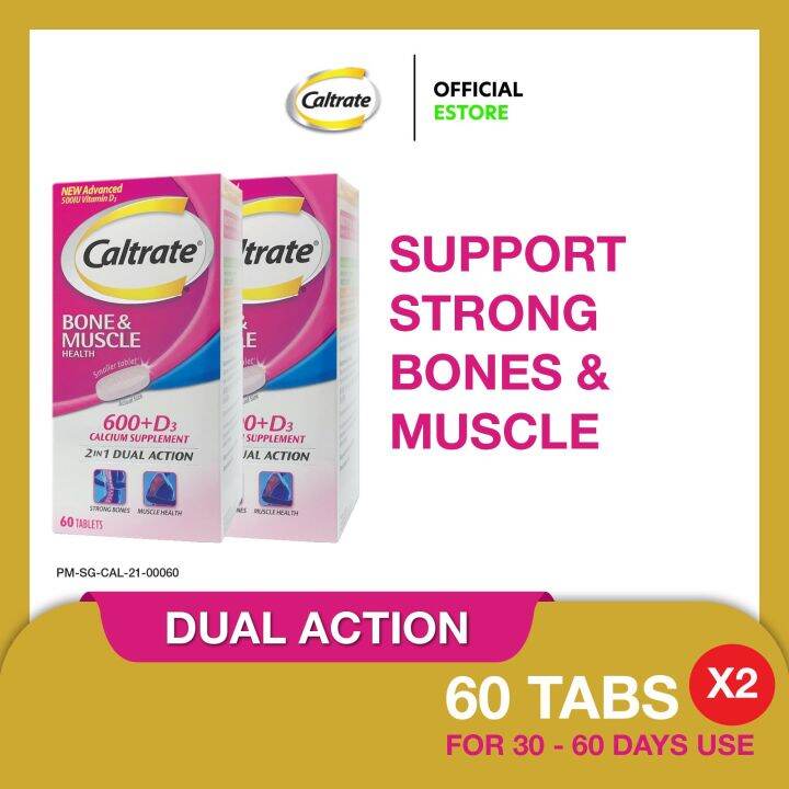 Caltrate Bone And Muscle Health Dual Action Calcium Vitamin D For