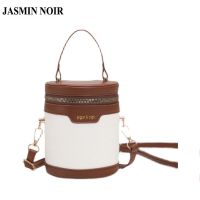 Jasmin Noir กระเป๋าสะพายไหล่กระเป๋าถือสําหรับสตรีทรง Bucket ลายหนังจระเข้