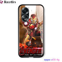 Jizetin OPPO A58 4G เคสโทรศัพท์ Marvl สำหรับเด็กชายซูเปอร์ฮีโร่สำหรับผู้ชายเคสไอรอนแมนเคสแบบไล่ระดับสีเคสเคสกระจกเทมเปอร์