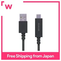 ELECOM USB TYPE C ประเภท C (USB C) อุณหภูมิการตรวจจับ USB2.0 Compliant 1.2M สีดำ MPA-AC12SNBK