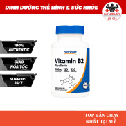 NUTRICOST VITAMIN B2 120 VIÊN - Viên Uống Hỗ Trợ Chăm Sóc T ó c Và D a