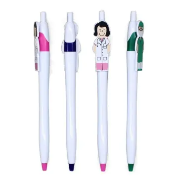 Funny Nurse Pens 5PCS Cartoon Nurse Pen Set With Black Ink Novelty