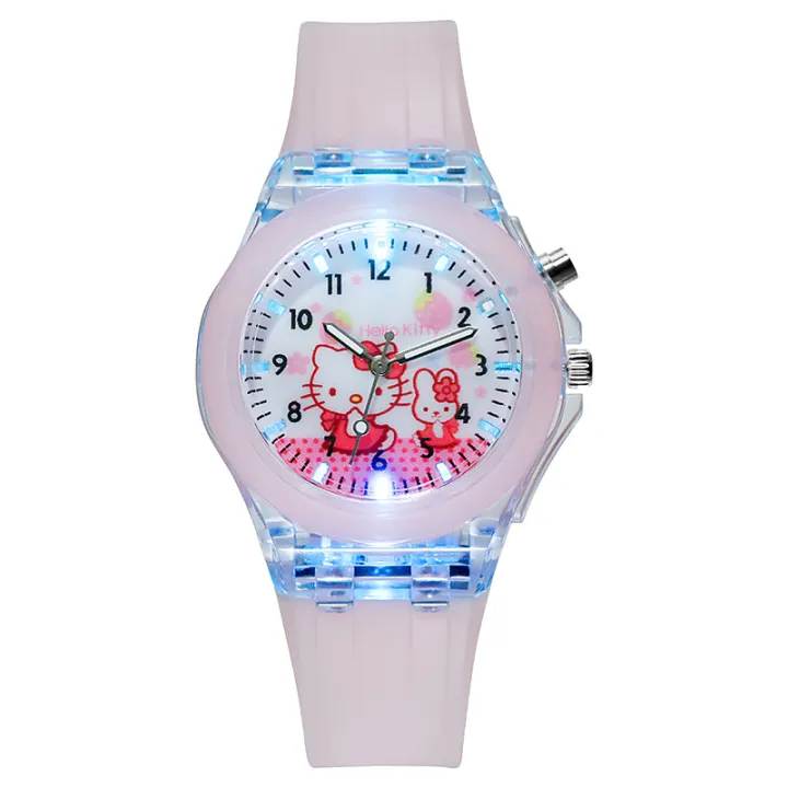 รุ่นใหม่-kt-นาฬิกาการ์ตูนแมวเรืองแสง-led-นาฬิกาแฟชั่นซิลิโคนเด็กนาฬิกานักเรียนหญิงนาฬิกาขายส่ง