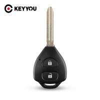 ✇♀ KEYYOU 2 Button Uncut Replacement Plastic Remote Car Key Shell Cae Fob Blank Keys for Toyota Corolla RAV4 Toy43 Blade