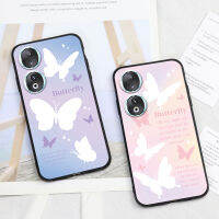 KOSLAM เคสโทรศัพท์แบบขัดด้านผีเสื้อที่เรียบง่ายและมีสีสันสำหรับ Honor 90 90 Pro 90 Lite X50 X50i X9a X8a X9 5กรัม X9 X8 X7 X6 X5 Honor 70 70 Pro 60 50 Pro Magic5 5 Pro 4เคสไอโฟนใส่ปลอกโทรศัพท์มือถือใหม่ Pro มีในสต็อก