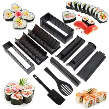 11Pcs DIY Sushi Maker Mould Roller Making Tool Rice Ball Mold Kitchen  Beginners 
