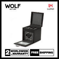 กล่องหมุน กล่องนาฬิกา WOLF1834 รุ่น VICEROY SINGLE WINDER WITH STORAGE (BLACK)