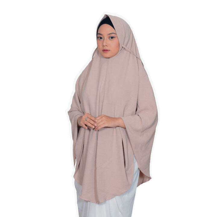 KHIMAR JILBAB JUMBO CRINKLE TALI/HIJAB JUMBO BERGO CRINKLE AIRFLOW ...