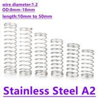 10pcs/lot 1.2mm Stainless Steel Compression Spring Return Spring Steel Outside Diameter 8~16mm Food Storage  Dispensers