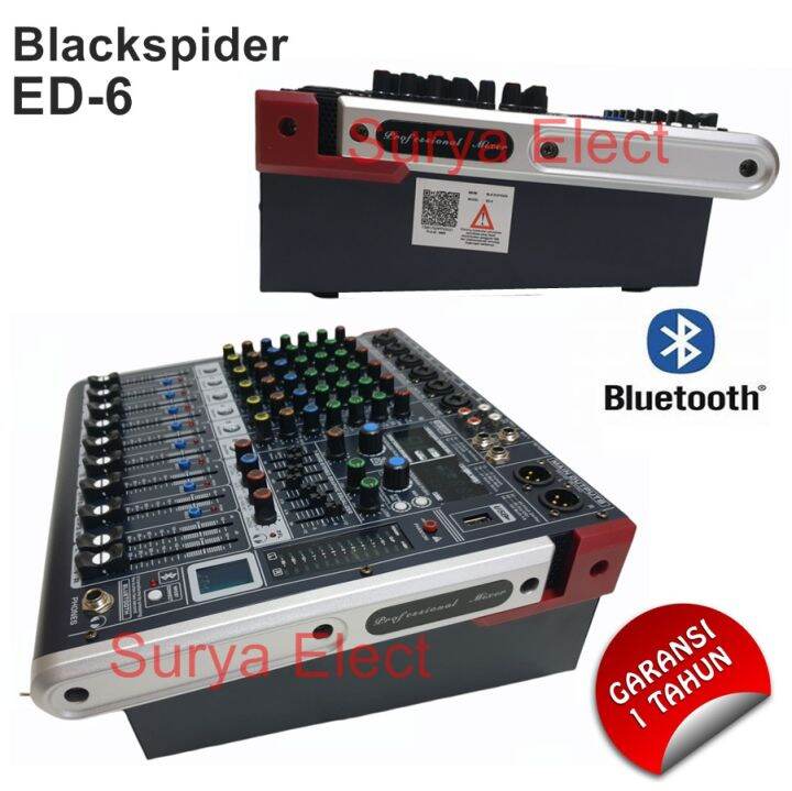 Power Mixer Blackspider ED6 NEW 500X2 Bluetooth Lazada Indonesia