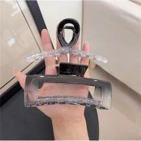 Acrylic Hair Claw Styling Aid Hair Clip Hollow Grab Bath Clip Non-slip Hair Clip Transparent Hair Claw