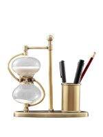 Retro Metal Sandglass Timer 15/30 min 1 Hour Hourglass European Vintage Pen Holder Birthday Gift for Friends Teachers