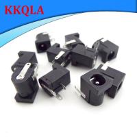 QKKQLA 5.5x2.1mm DC-005 DC Female Power Socket Plug Connectors Power Supply Barrel-Type Right Angle PCB Mount Terminal 5521