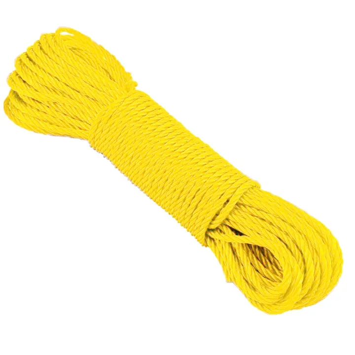 6 mm Nylon Rope Evelon Cord Polyethylene Nylon Rope Yellow 15 Meters ...