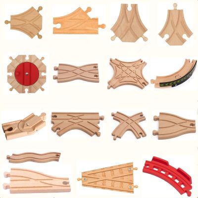 new Wooden Track Accessories Toys DIY Beech Wooden Train Bridge Building Model Fit Biro wooden Educational Toys For Children