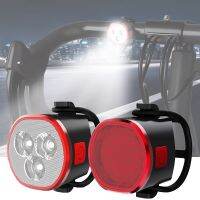 ℡◘❁ Bike Light Q5 LED Bicycle Front Rear Lights USB Charge Headlight Cycling Taillight Bicycle Lantern Road MTB Bike Lamps