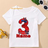 cartoon Spiderman Tshirt Spidey Kids T Shirt For Boys Kid t-shirts children Girls Clothes 1 2 3 4 5 6 7 8 9 Years Old Birthday Graphic Tee