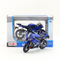 【❈】 BIDORA LIFESTYLE ของเล่น Gratis Ongkir/Maisto/โมเดลมอเตอร์ไซค์โลหะหล่อ/สเกล1:18/ยามาฮ่า2008 YZF-R6สีฟ้าเข้ม/ของสะสมเพื่อการศึกษา/ของขวัญ