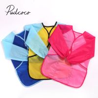 2019 Brand New Kids Painting Waterproof Anti Wear Childrens Apron Costume Smock Kids Craft Blouse Solid Patchwork Color Apron Aprons