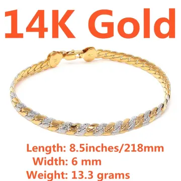 Mens gold bracelet on sale design with weight