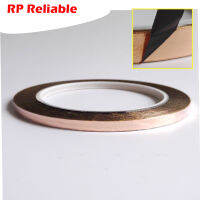 5 rolls 5mm wide  Single Sided Black Adhesive Copper Foil Tape for EMI Shielding  Stainless Glass Art Work  20meters/Roll