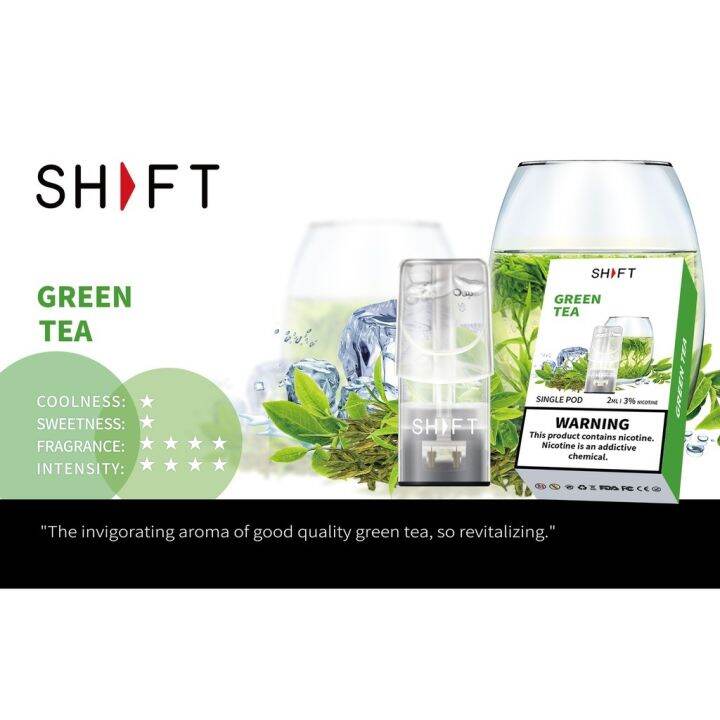 ™SHFT ELITE SINGLE POD (3 NICOTINE) (GREEN TEA) Lazada PH