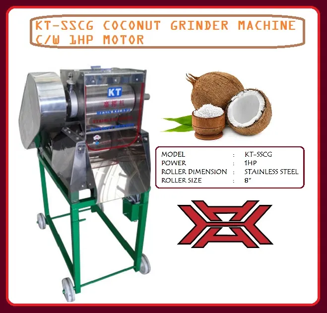 COCONUT GRINDER MACHINE C/W 1HP MOTOR (KTSSCG) Lazada