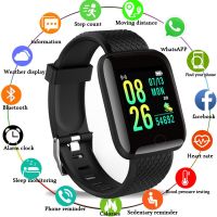 116Plus Smart Watch Women Waterproof Screen Touch Operation Heart Rate Tracker Mens Fashion Cardio Wristband for Android IOS