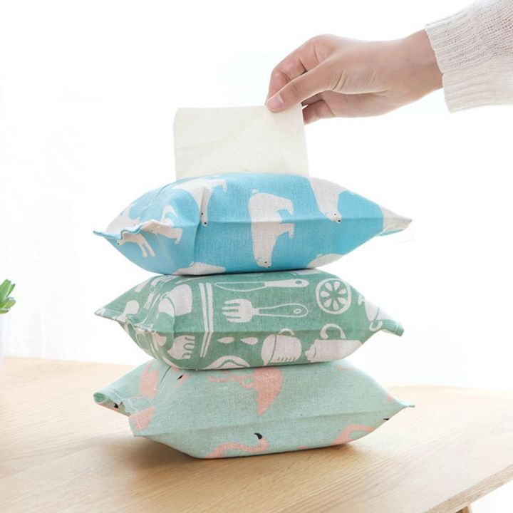 linen-tissue-box-cartoon-flamingo-and-polar-bear-cloth-napkin-tissue-box