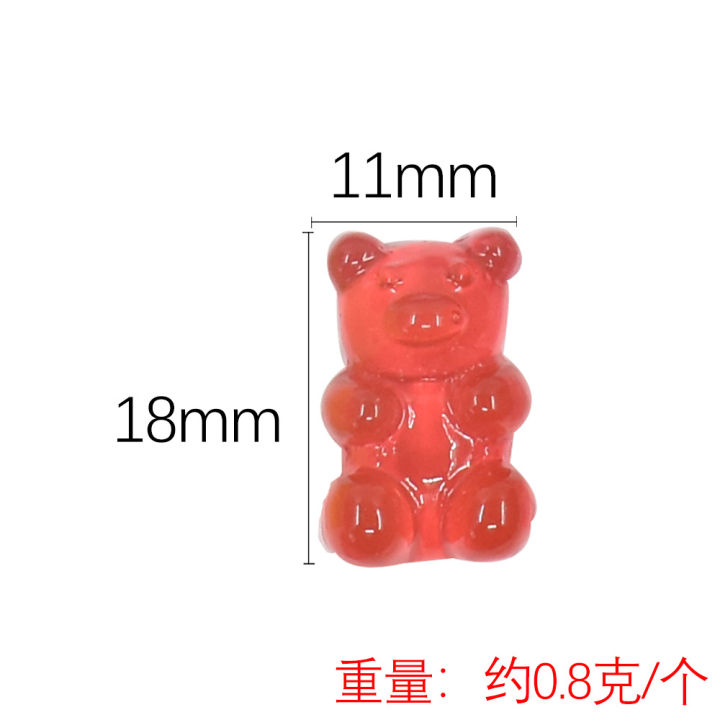 cod-อีพ็อกซี่หมีเรซิ่นอุปกรณ์เสริมเกาหลีจำลองหมีน้ำตาลเครื่องประดับหัวต่างหูจี้เครื่องประดับ-j1