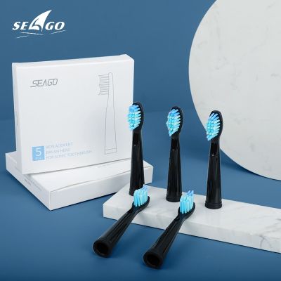หัวแปรงสีฟันไฟฟ้าสำหรับเปลี่ยน SG899จาก SEAGO สำหรับ Sg507/910/515/551/503หนึ่งกล่อง/5ชิ้นหัวแปรง