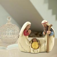 Holy Family Figurine Statue Holy Family Jesus Christ Figurine Nativity Sets Resin Figurine Christmas Table Decoration For Indoor