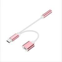 【】 ClickDeals 2 In1 USB ชนิด C 3.5มิลลิเมตรและหูฟังชาร์จสายแจ็คเสียงอะแดปเตอร์