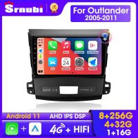 Srnubi สำหรับมิตซูบิชิ Outlander Xl 2 2005-2011แอนดรอยด์11วิทยุติดรถยนต์เครื่องเล่นมัลติมีเดีย2 Din Carplay สเตอริโอหน่วยหัว DVD จีพีเอส