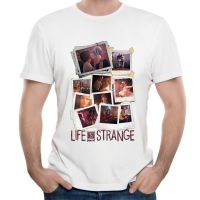 เสื้อยืดคอกลมพิมพ์ลาย Life Is Strange สีขาวสําหรับผู้ชาย  OO7Q