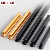 New Long Handles For Furniture Aluminium Black Kitchen Cabinet Pulls Drawer Knobs Furniture Door Handles And Decorate