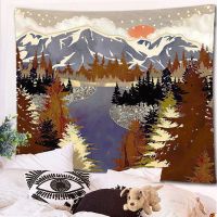 Sun Moon Landscape Tapestry Bedroom Decoration 100 Polyester Landscape Home Decoration Wall Hanging Tapestry