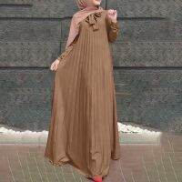 《South wind Han rhyme》 [S-4XL] HOMLIV Baju Raya 2023 Kurung Moden Muslimah Gaun Modis จีบแขนยาวลูกไม้ขึ้นคอเสื้อขนาดใหญ่สำหรับผู้หญิง
