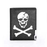 Punk Style Skeleton Skull  Men Women Leather Wallet Billfold Slim Credit Card/ID Holders Inserts Money Bag Pocket Short Purses